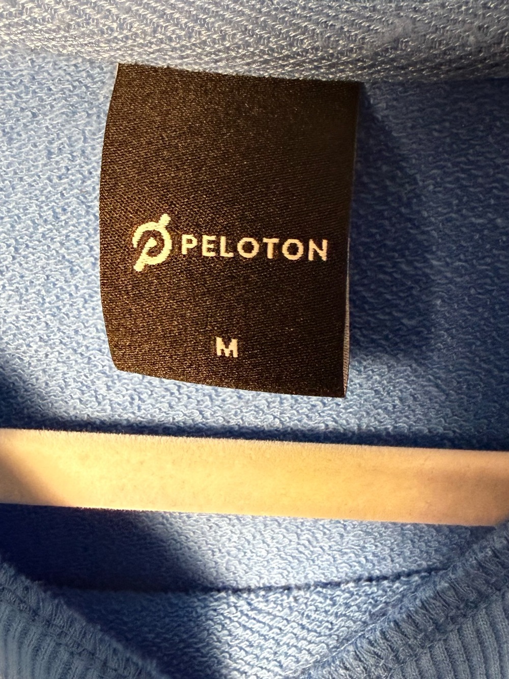 Peloton Sky Blue Cropped Crewneck Sweatshirt - Picture 4 of 6